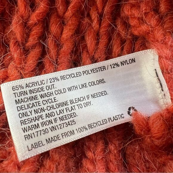 NWT Universal Thread Rust Chunky Cable Knit Mock Turtleneck Pullover Sweater M - Picture 7 of 9